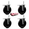 Service Caster 6 Inch Phenolic Swivel 34 Inch Threaded Stem Caster Set with Total Lock Brake SCC-TSTTL20S615-PHS-34212-4 - alternate 2
